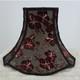 Vintage Red Floral Embroidered Chenille Lampshade