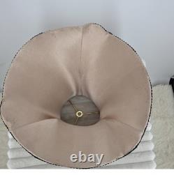 Vintage Red Floral Embroidered Chenille Lampshade