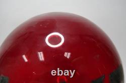 Vintage Red Glass Ball EXIT Sign Hand-Painted Sphere Light Shade Fixture B9