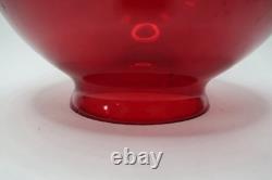 Vintage Red Glass Ball EXIT Sign Hand-Painted Sphere Light Shade Fixture B9