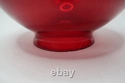 Vintage Red Glass Ball EXIT Sign Hand-Painted Sphere Light Shade Fixture B9