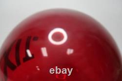 Vintage Red Glass Ball EXIT Sign Hand-Painted Sphere Light Shade Fixture B9