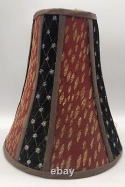 Vintage Red/burgundy Silk Lamp Shade