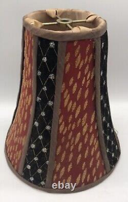 Vintage Red/burgundy Silk Lamp Shade