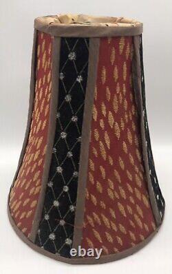 Vintage Red/burgundy Silk Lamp Shade