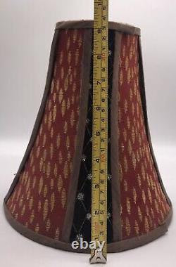 Vintage Red/burgundy Silk Lamp Shade