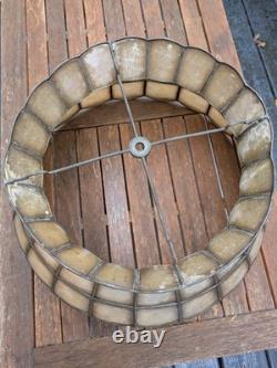 Vintage Rembrandt Capiz Shell Lamp Shade 18 Scalloped Dome Mid Century