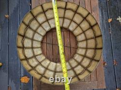 Vintage Rembrandt Capiz Shell Lamp Shade 18 Scalloped Dome Mid Century