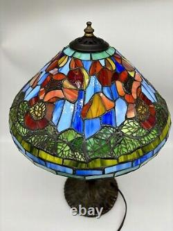 Vintage Reproduction Tiffany Style Lamp Shade Only Poppy Odyssey Design 12 D