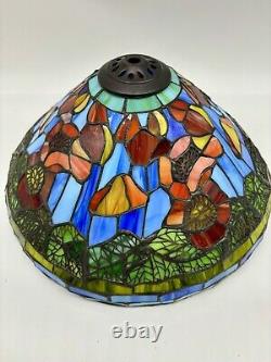 Vintage Reproduction Tiffany Style Lamp Shade Only Poppy Odyssey Design 12 D