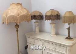 Vintage Retro Traditional Downtown Abbey Deco Victorian Gold Silk Lampshade