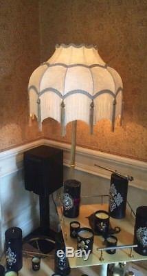 Vintage Retro Traditional Downtown Abbey Deco Victorian Ivory Silk Lampshade