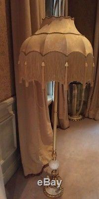 Vintage/Retro/traditional/Victorian Downtown Abbey/ Gold silk Lampshade 22ins