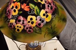 Vintage Reverse Painted Lamp Shade ONLY Table Lamp Size