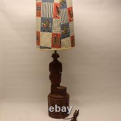 Vintage Revolutionary War Colonial Soldier Table Lamp Statue with Lamp Shade
