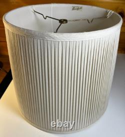 Vintage Roseart Custom Tailored Pleated Fabric Drum Lamp Shade 12.25 Tall