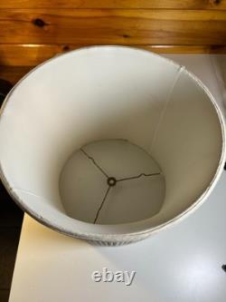 Vintage Roseart Custom Tailored Pleated Fabric Drum Lamp Shade 12.25 Tall