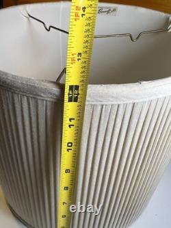 Vintage Roseart Custom Tailored Pleated Fabric Drum Lamp Shade 12.25 Tall