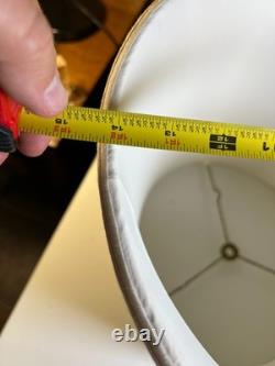Vintage Roseart Custom Tailored Pleated Fabric Drum Lamp Shade 12.25 Tall