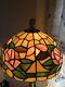 Vintage Roses Stained Tiffany Style Lamp Shade 12 In Wide Handmade
