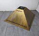 Vintage Rustic Empire Tin Metal Lamp Shade Punched Triangles Brutalist