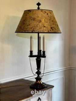 Vintage STIFFEL Brass Bouillotte Lamp Amazing Shade Professionally Rewired