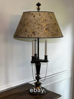 Vintage STIFFEL Brass Bouillotte Lamp Amazing Shade Professionally Rewired