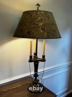 Vintage STIFFEL Brass Bouillotte Lamp Amazing Shade Professionally Rewired