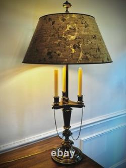 Vintage STIFFEL Brass Bouillotte Lamp Amazing Shade Professionally Rewired
