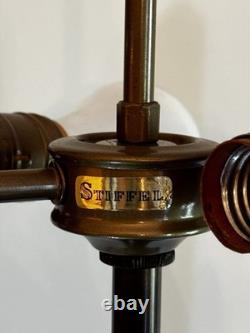 Vintage STIFFEL Brass Bouillotte Lamp Amazing Shade Professionally Rewired