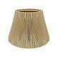 Vintage Stiffel Pleated Bell Lamp Shade 9 H X 13.5 D Mcm Natural Neutral Color