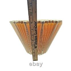 Vintage STIFFEL Pleated Bell Lamp Shade 9 H x 13.5 D MCM Natural Neutral Color