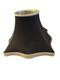 Vintage Scaloped Bell Lamp Shade Braided Trim Blac Hollywood Regency Ht 12w16