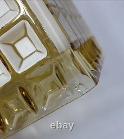 Vintage Scandinavian Amber Glass Honeycomb Lamp Shade for Pendant Light Swedish