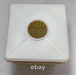 Vintage Scandinavian Amber Glass Honeycomb Lamp Shade for Pendant Light Swedish