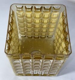 Vintage Scandinavian Amber Glass Honeycomb Lamp Shade for Pendant Light Swedish