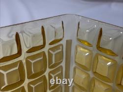 Vintage Scandinavian Amber Glass Honeycomb Lamp Shade for Pendant Light Swedish