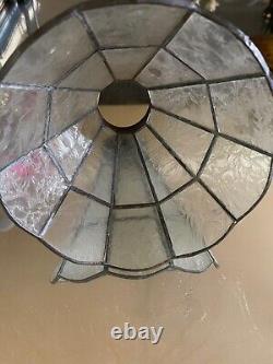 Vintage Set of 5, Capiz Shell Lamp Shades Beautiful Tiffany Style Etched