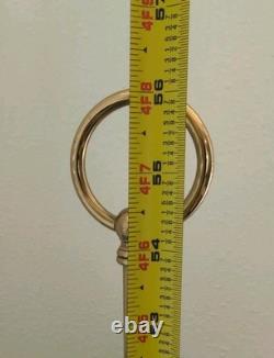 Vintage Solid Brass Student Floor Lamp Green Shade 56 VERY NICE