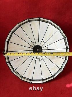 Vintage Spectrum Leaded Stained Glass Lamp/Hanging Ceiling Shade Mission Art 16