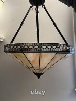 Vintage Spectrum Stained Glass Lamp Shade/Chandelier Tiffany Style 20 X 10
