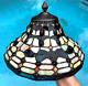 Vintage Spectrum Tiffany Style Strained Glass Lamp Shade 11 + 3 Chains