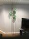 Vintage Spring Tension Pole Lamp Green Shade 3-light Rare 8' Ceiling