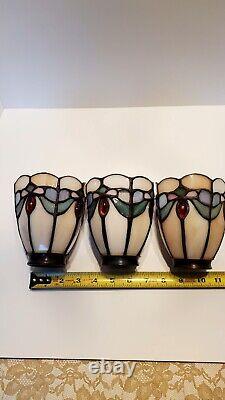 Vintage Stained Glass Dale Tiffany Stamped Light Shade Globe Cieling Fan Shades