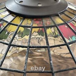 Vintage Stained Glass Hanging Lamp Shade 19W x 12H