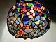 Vintage Stained Glass Spider Web Design 18 Lamp Shade Numbered Made In Usa