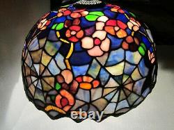 Vintage Stained Glass Spider Web Design 18 Lamp Shade Numbered Made In USA