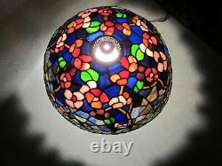 Vintage Stained Glass Spider Web Design 18 Lamp Shade Numbered Made In USA