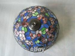 Vintage Stained Glass Spider Web Design 18 Lamp Shade Numbered Made In USA