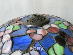 Vintage Stained Glass Spider Web Design 18 Lamp Shade Numbered Made In USA